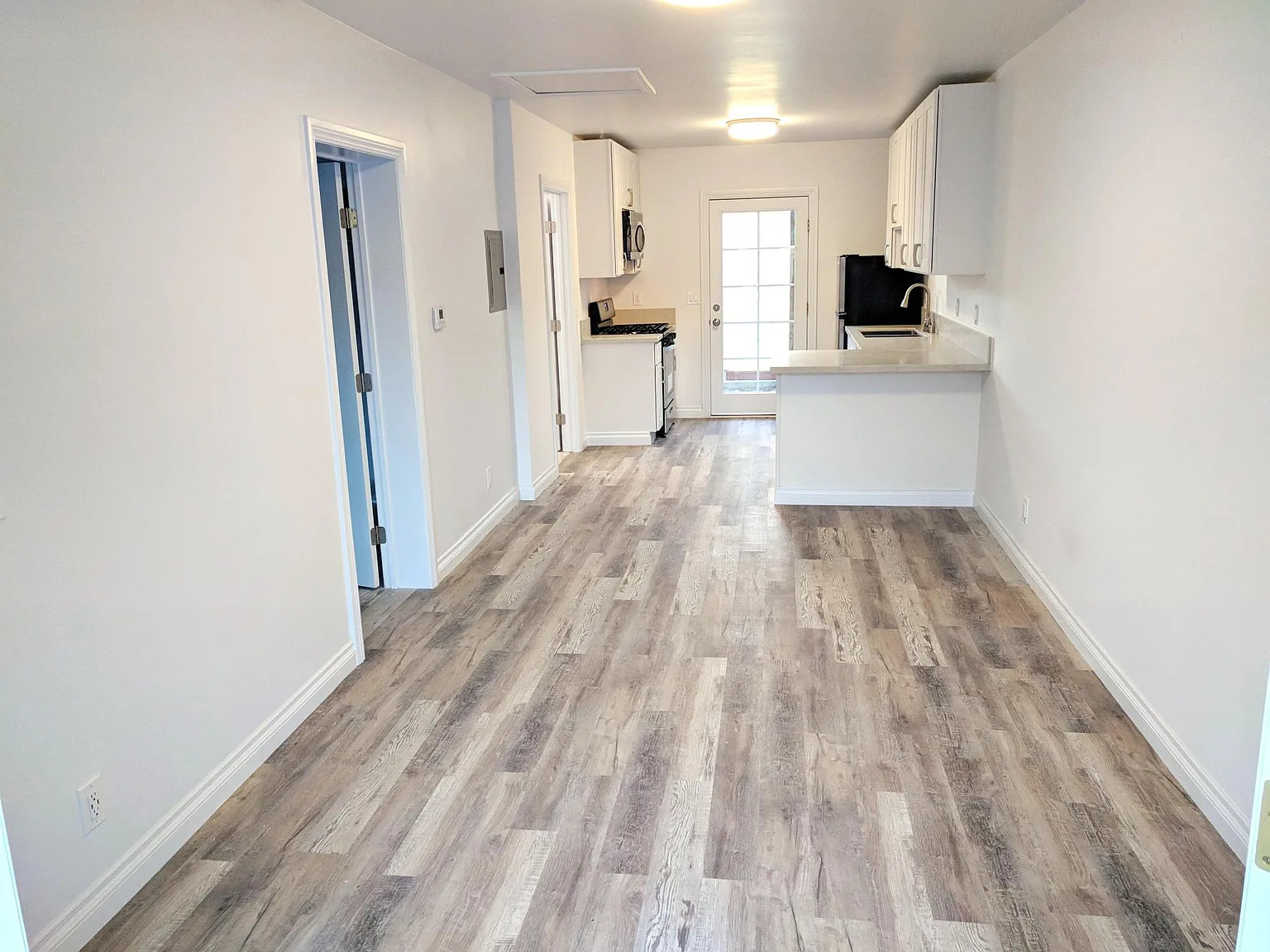 After photo of the living room of an adu in los angeles