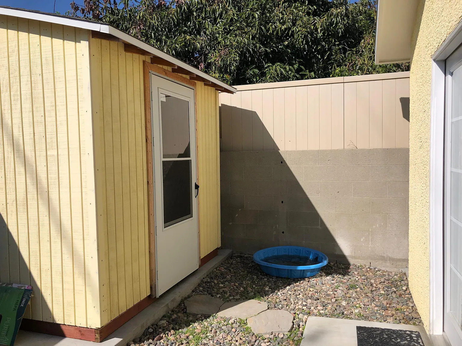 After photo of the storage shed