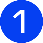 One blue icon
